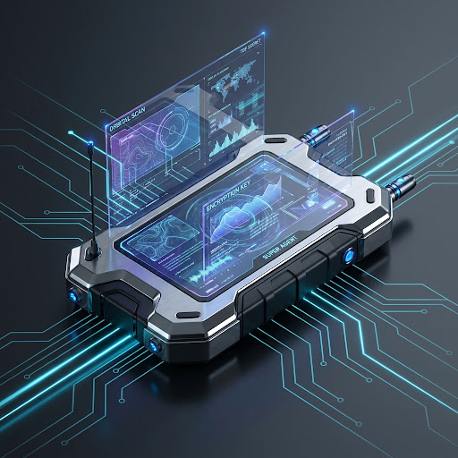 High-precision tactical gadget with holographic HUD